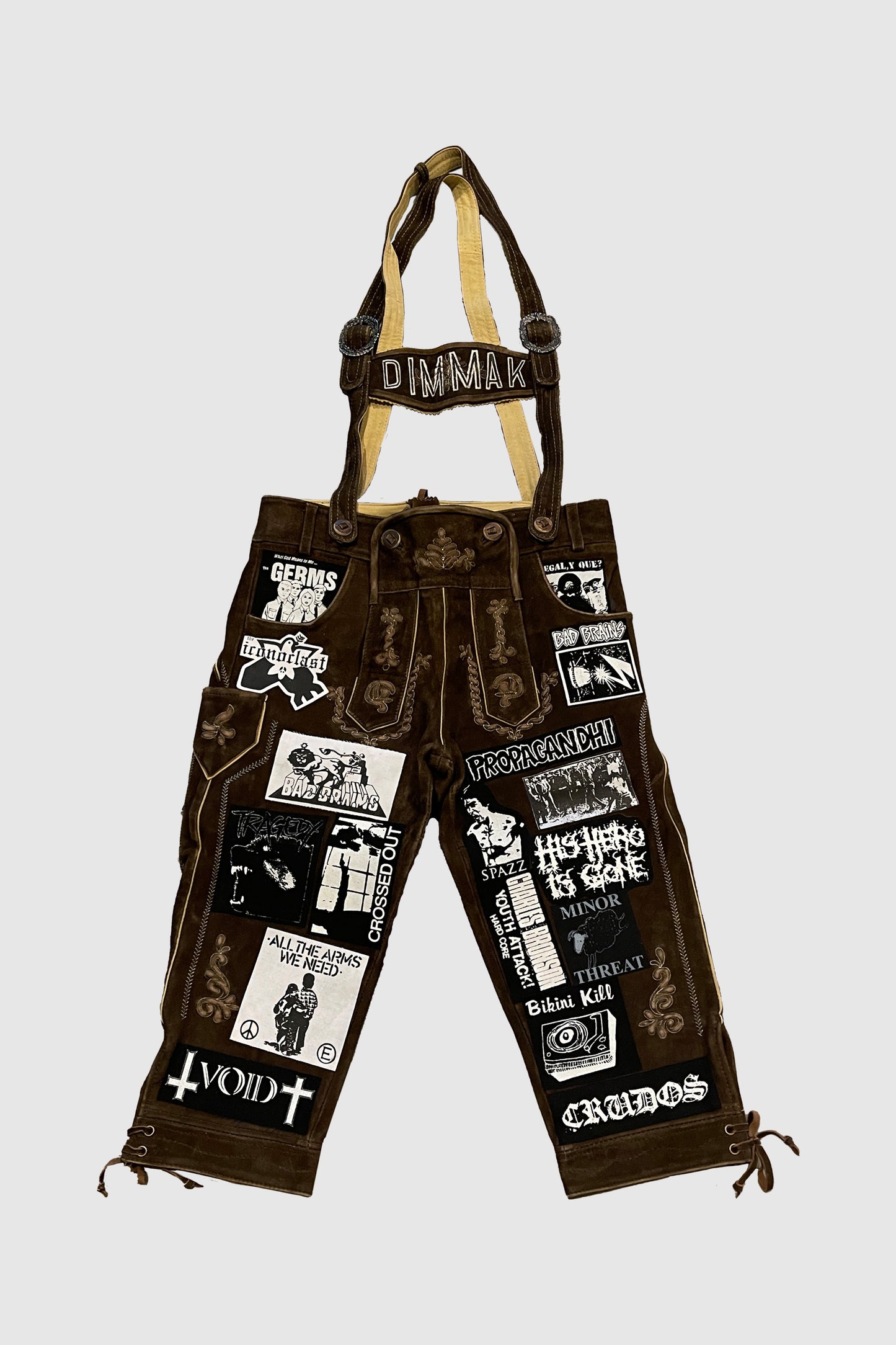 AOKI1OF1 DIMMAK BROWN PUNK PATCH OVERALLS #869