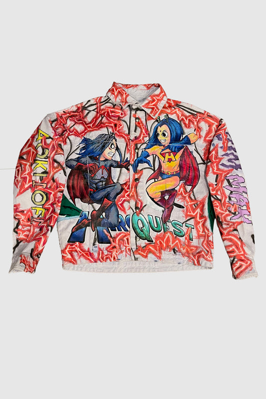 AOKI 1OF1 HYRO VS HIRO WHITE DENIM JACKET #877