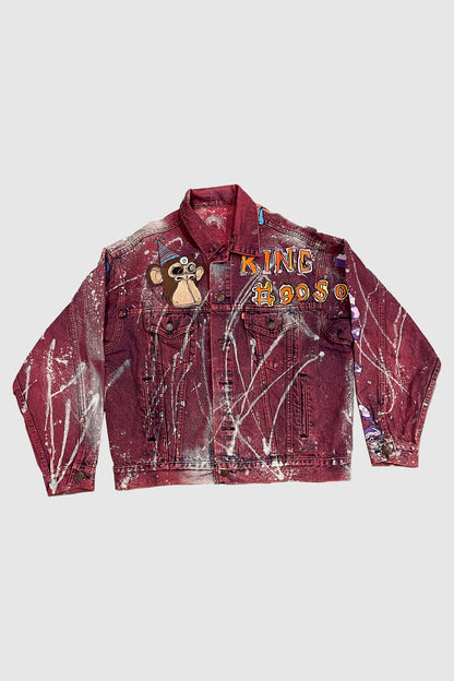 AOKI 1OF1 BAYC #9050 KING RED TIE DYE  JEAN JACKET #905