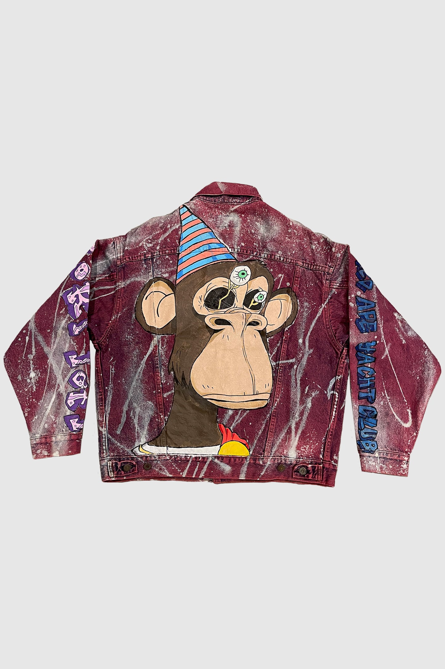 AOKI 1OF1 BAYC #9050 KING RED TIE DYE  JEAN JACKET #905