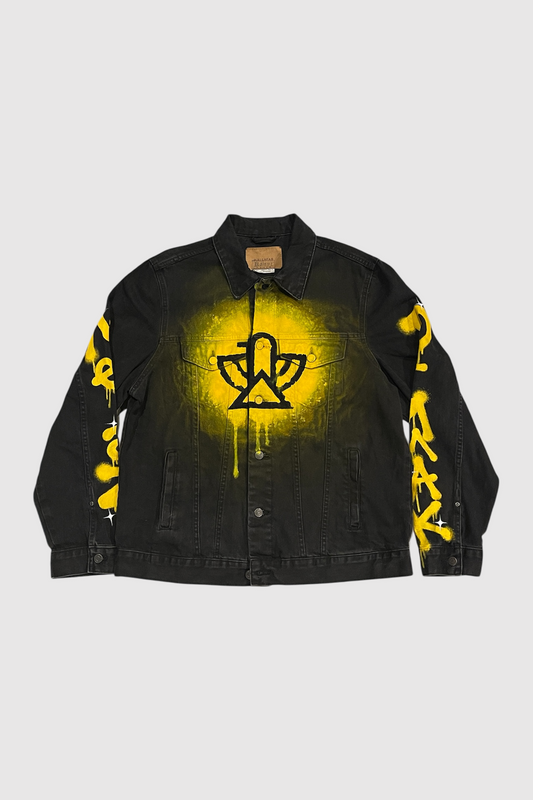 AOKI 1OF1 METAZOO MOTHMAN BLACK JEAN JACKET #907