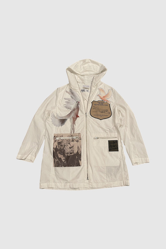 AOKI 1OF1 PIGEON lOVER WHITE TRENCH COAT #910