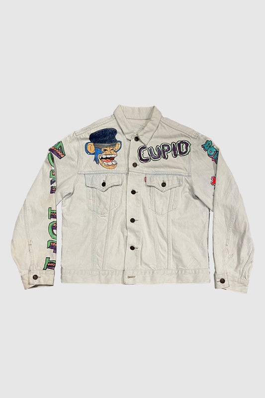 AOKI 1OF1 BAYC CUPID WHITE JEAN JACKET #913