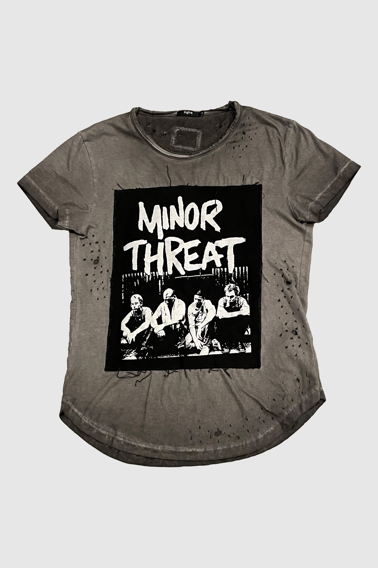 AOKI1OF1 MINOR THREAT GRAY WASH TSHIRT #920