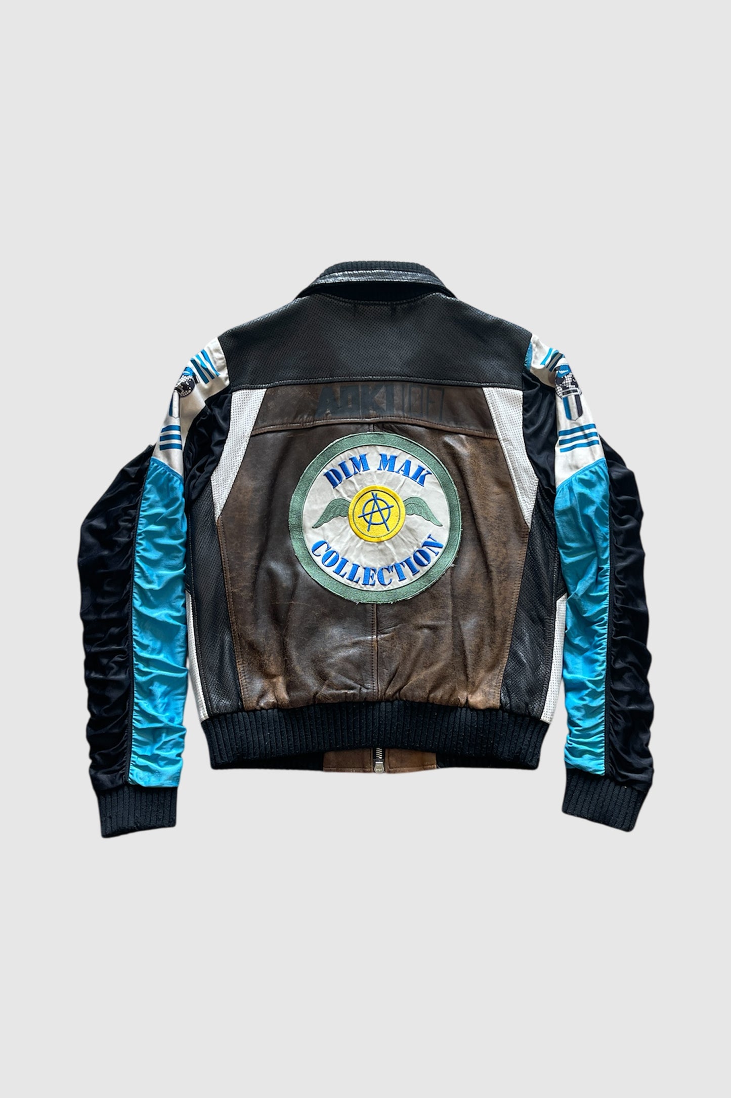 AOKI1OF1 DIMMAK COLLECTION LEATHER MOTO JACKET #947