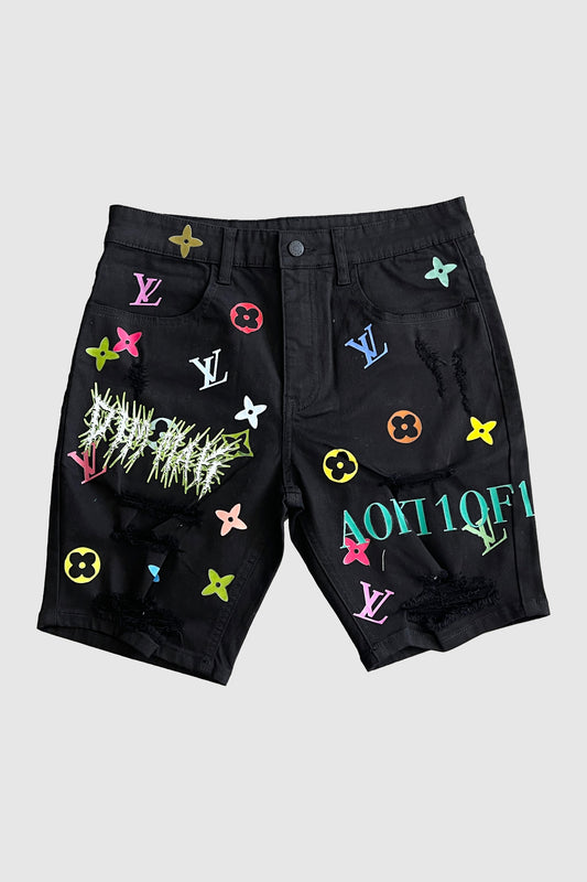 AOKI1OF1 RAINBOW DESIGNER PATTERN SHORTS #955