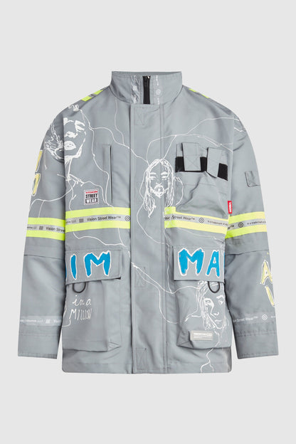 DIM MAK WE FOUND EACH OTHER THROUGH ALL THE MADNESS UTILITY COAT #164 (custom for Shaed)