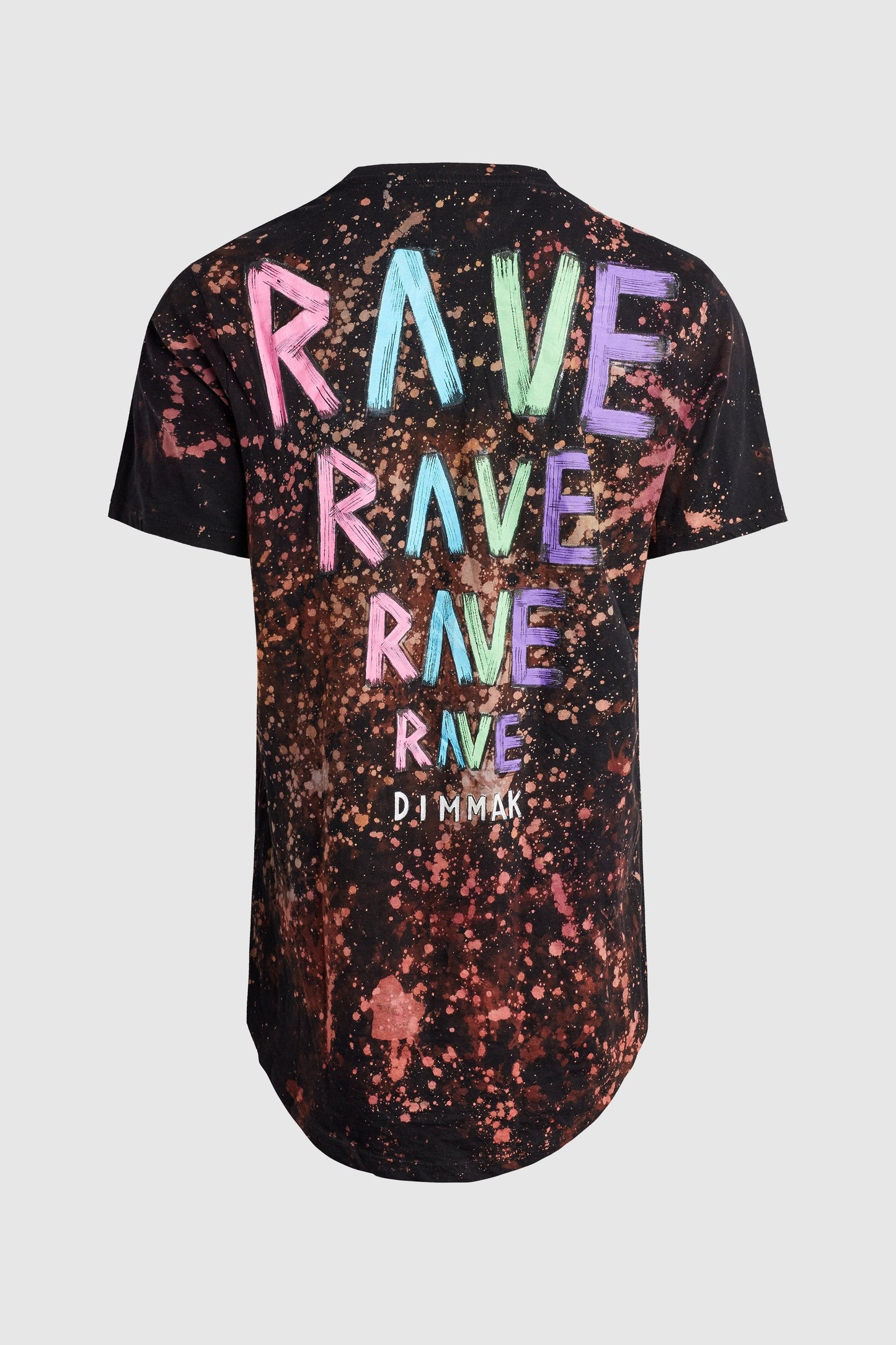 DMMK Rave High Low Black Swirl Tee #45