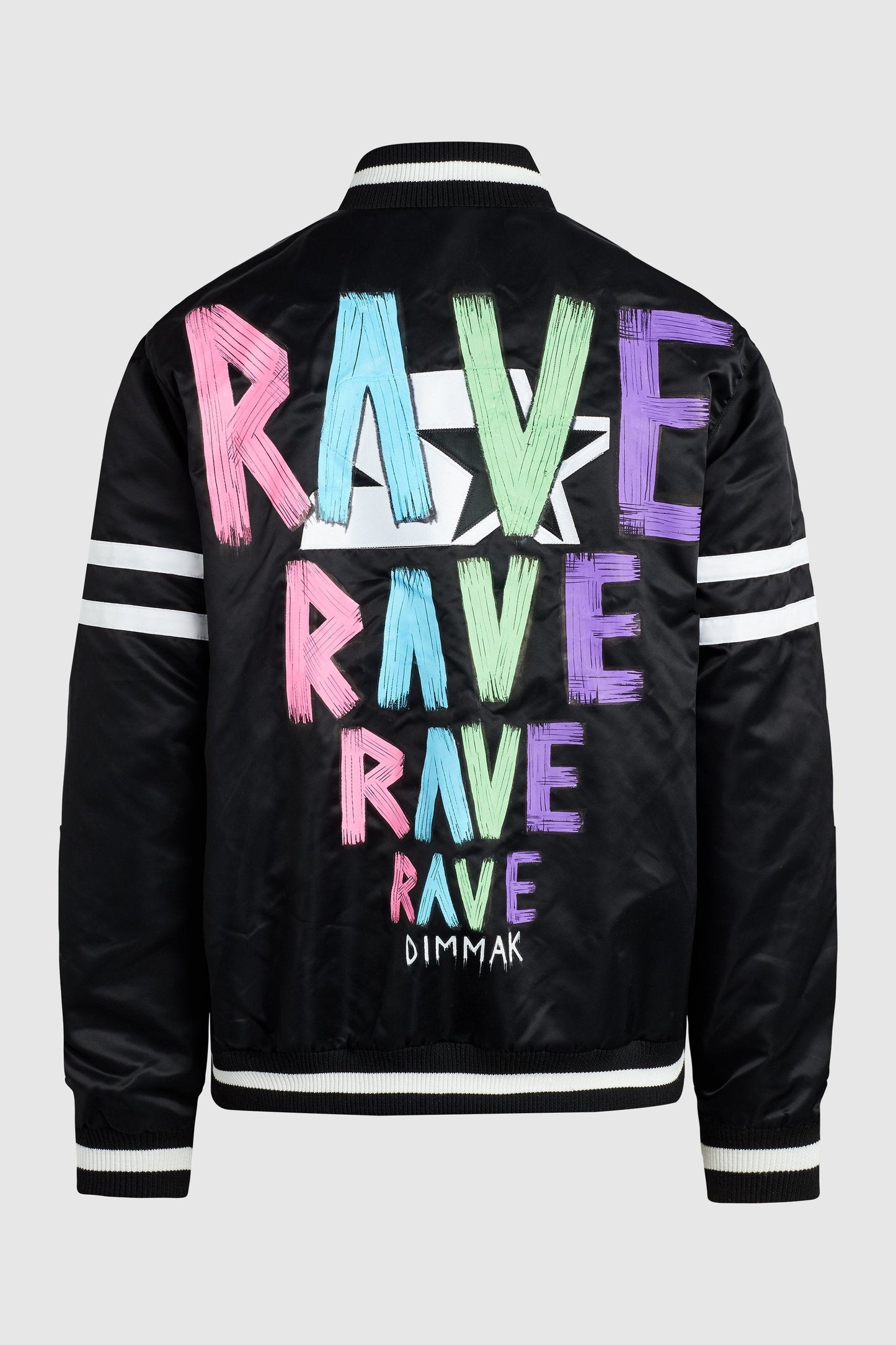 Aoki Rave Satin Baseball Bomber Jacket #48