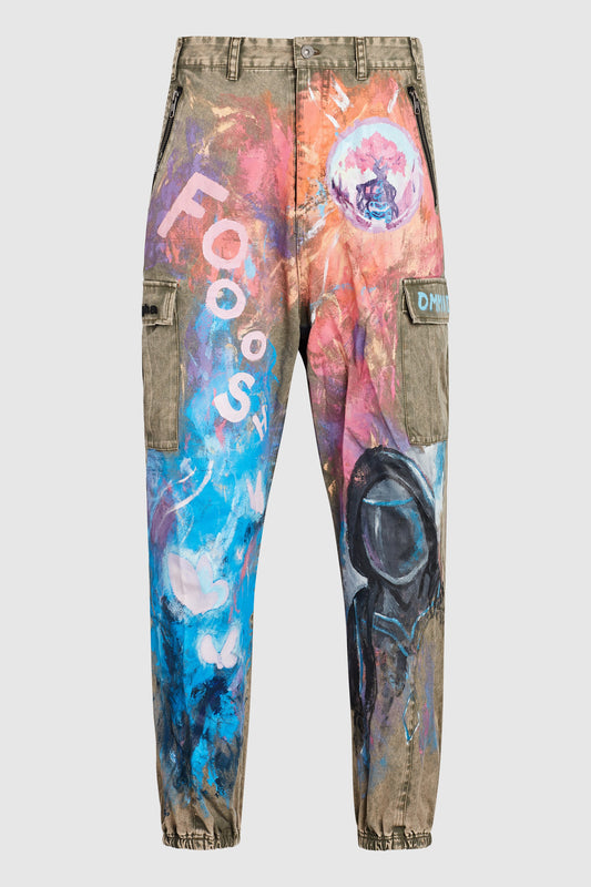 NEON FUTURE PAINTED CARGO JOGGERS #71