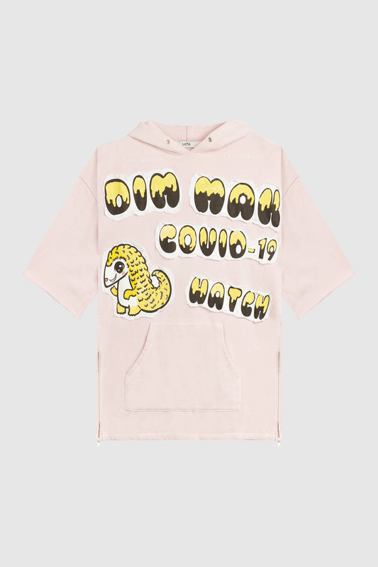 Pink Dim Mak Covid-19 Watch Short Sleeve Hoodie #235