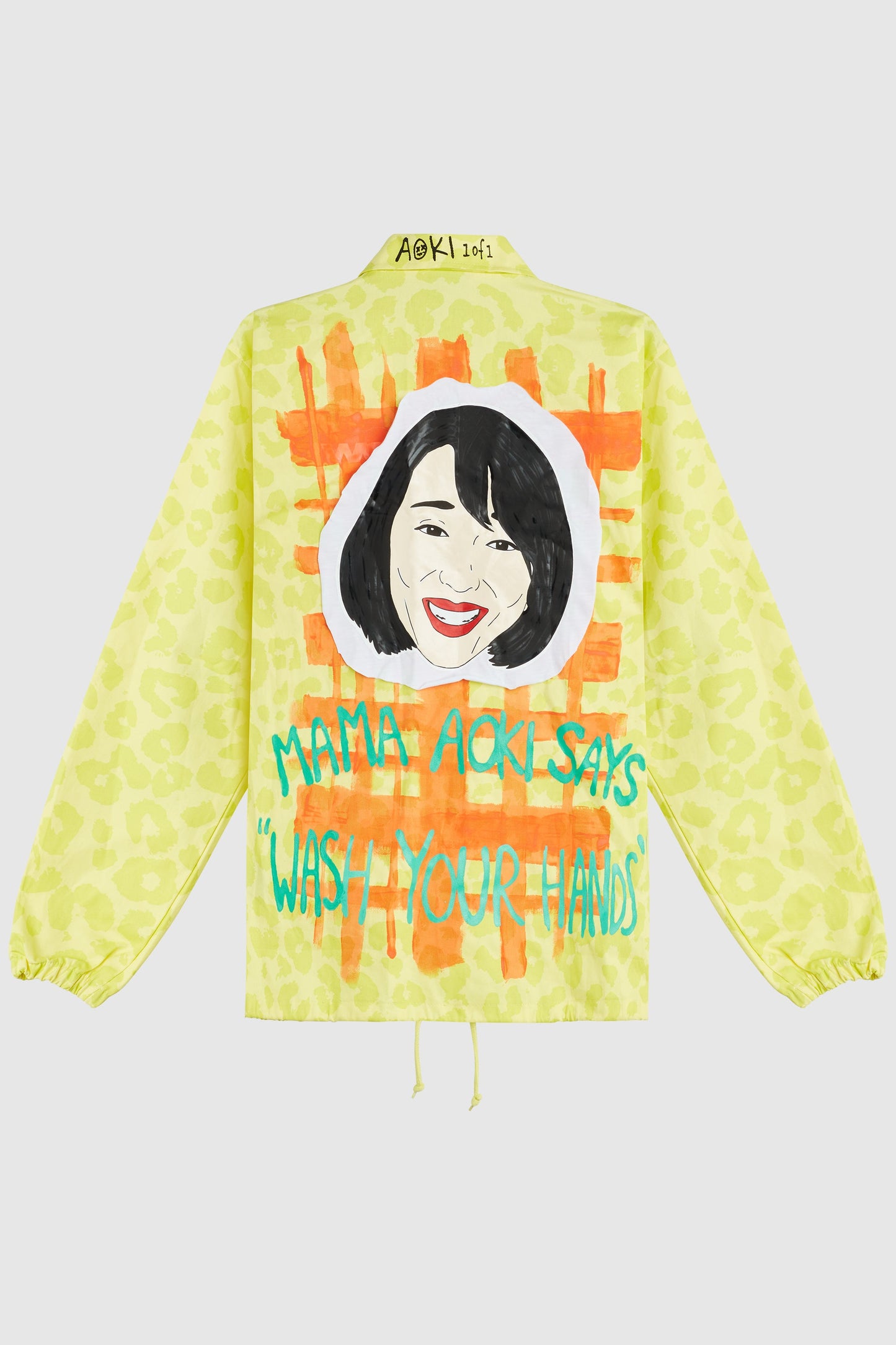 Mama Aoki Says Wash Your Hands Coach Jacket #242