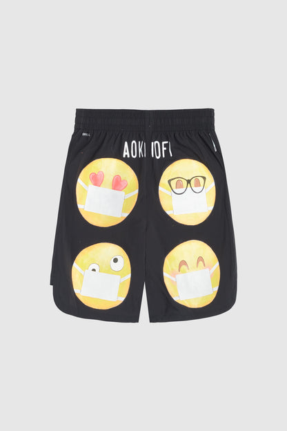 BLACK DIM MAK EMOJI SHORTS #253