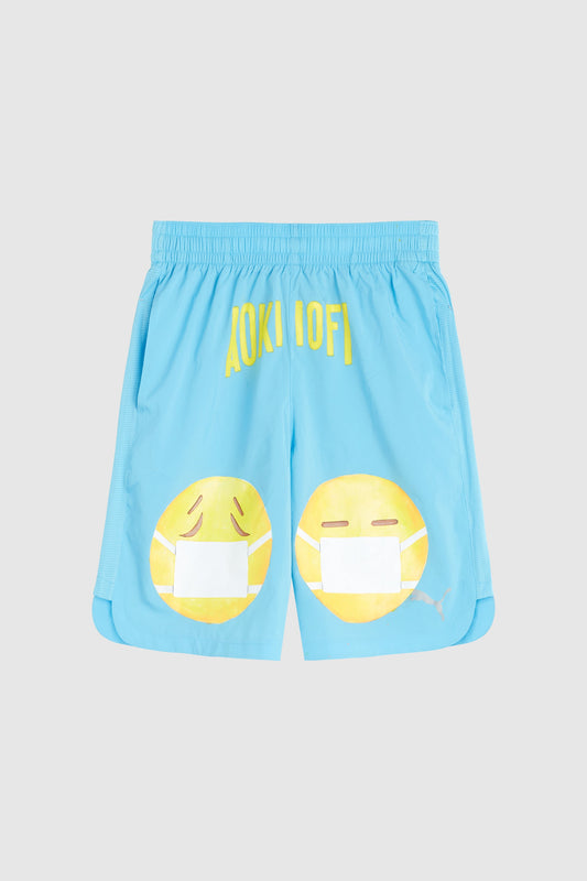 BLUE DIM MAK EMOJI SHORTS #254