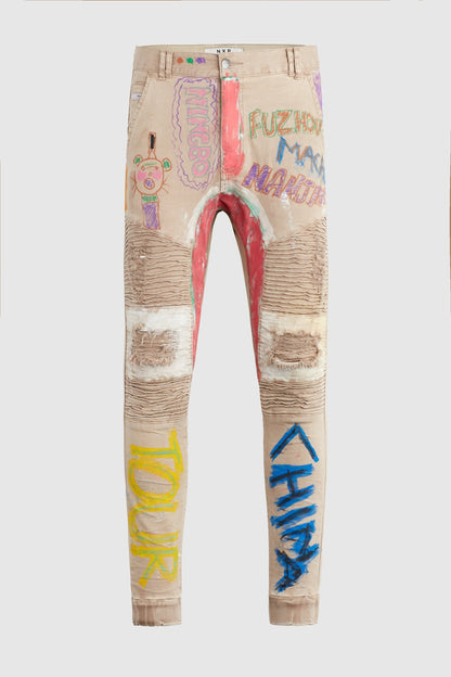 "China Tour" - Hand Painted Jeans by Steve Aoki #3