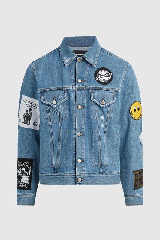 DMMK YOU'RE ALREADY DEAD CRASS PATCH DENIM JACKET #214