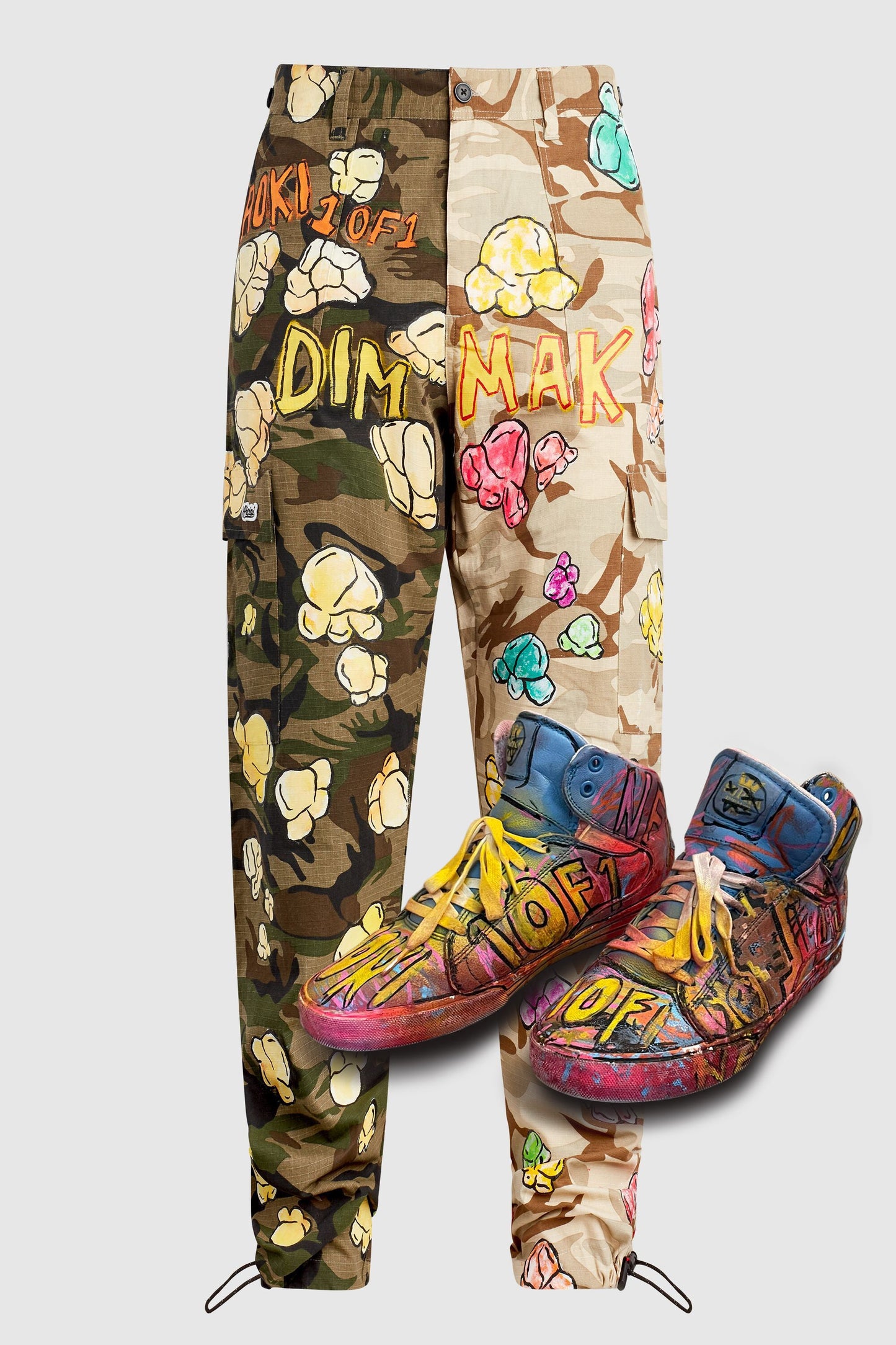 SUPERSONIC POPCORN CAMO PANTS #180 and BONUS SNEAKERS + Artist Pass